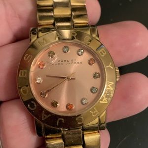 Marc jacobs watch multicolor gems on face